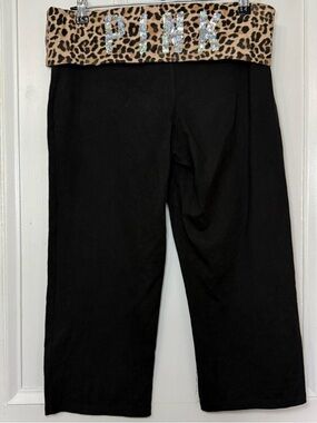 PINK Victoria’s Secret Vintage Yoga Crop Pants - Leopard Sequin - Large